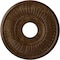 Ekena Millwork Berkshire Ceiling Medallion (Canopies up to 7"), 15 3/4"OD x 3 7/8"ID x 3/4"P, Root Beer Crackle CM15BERBC - alternate 1